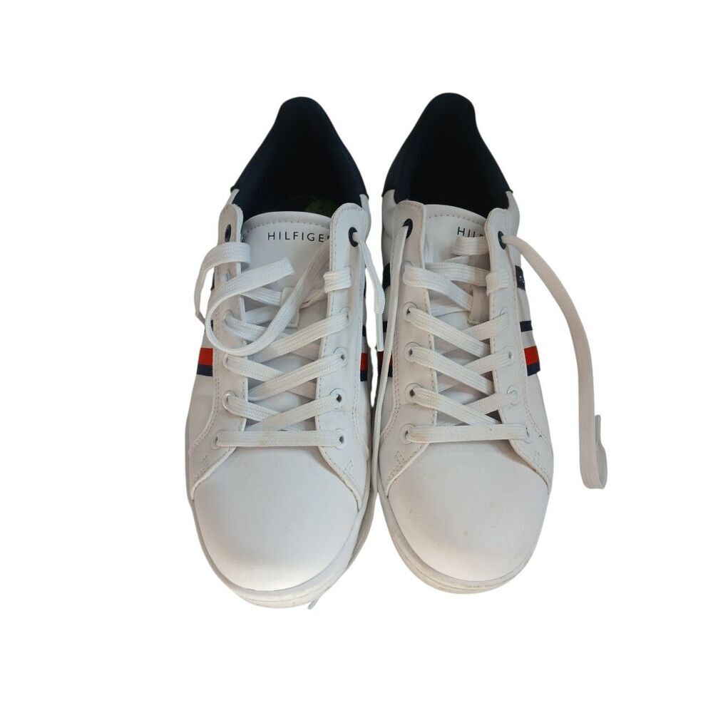 Tommy Hilfiger Men’s White Casual Sneakers Size 9.5 Lace Up Lifestyle Shoes